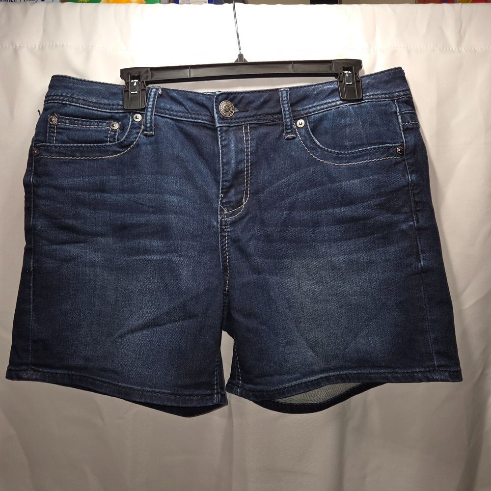 Seven7 Womens Shorts Boho Embroidered Pockets Size 12 Mid-Rise Casual